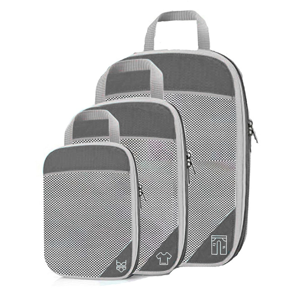 Valise Compressible - Set de 3 Vert – vue 5 – Yokabag