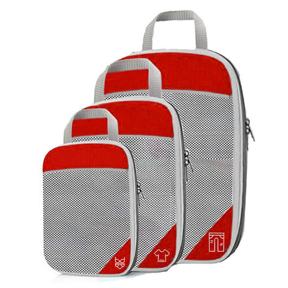Valise Compressible - Set de 3 Turquoise – vue 4 – Yokabag