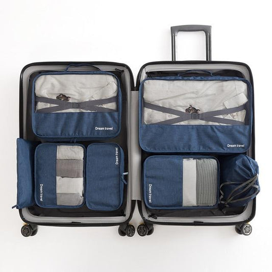 Organisateurs de Valise (Set de 7, Bleu Marine)