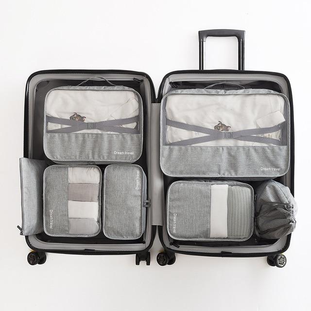 Organisateurs de Valise (Ensemble de 7, Gris)