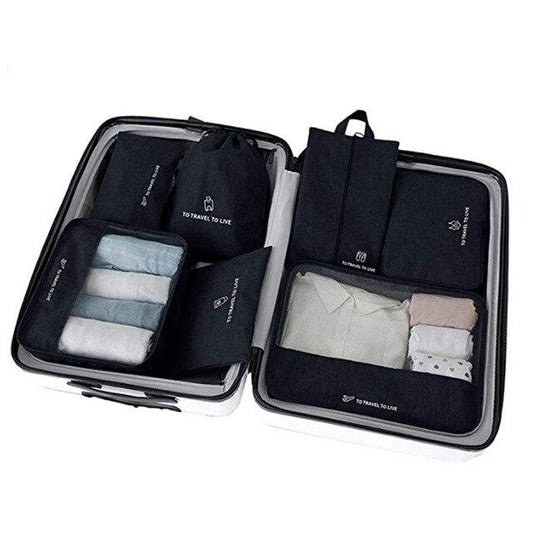 Valise Set - Organisateurs de Valise (Set de 7, Noir)