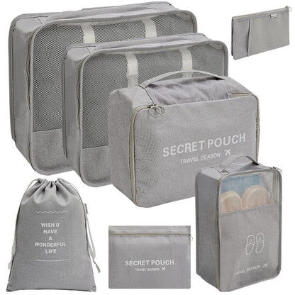 Organisateurs de Valise - Saison de Voyage (7 Pochettes) Gris – vue 2 – Yokabag