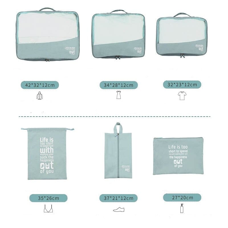 Organisateurs Valise - Travel (6 Packing Cubes) Noir – vue 3 – Yokabag