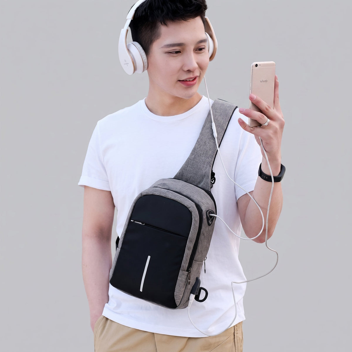 Petit Sac à Bandoulière de Voyage Connecté – vue 4 – Yokabag