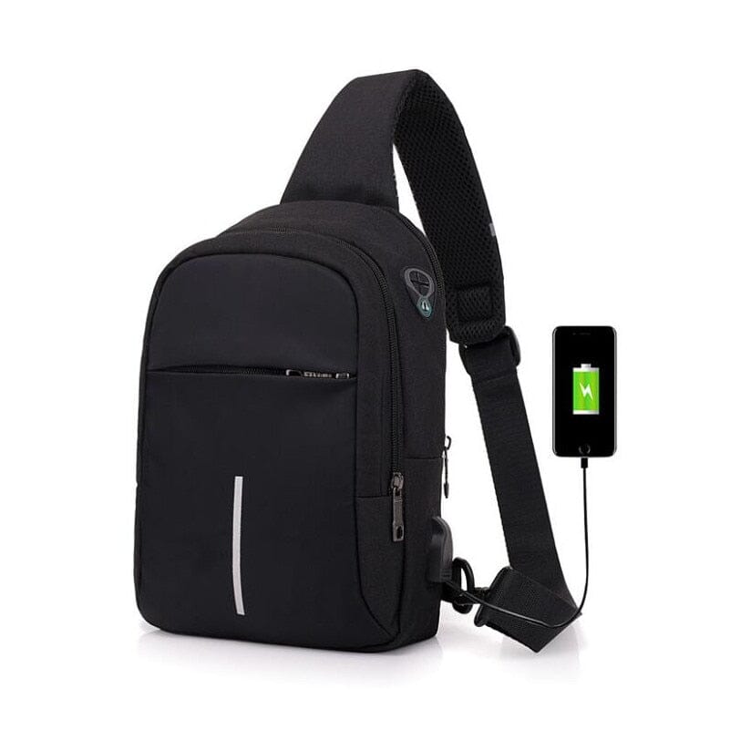 Petit Sac à Bandoulière de Voyage Connecté Noir – vue 2 – Yokabag