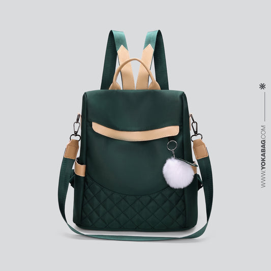 Petit Sac à Dos Sécurisé Femme - Explorer Vert – vue 2 – Yokabag