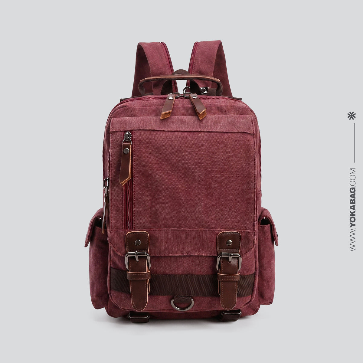 Petit Sac à Dos de Voyage Vintage Femme en Tissu Rétro – vue 10 – Yokabag