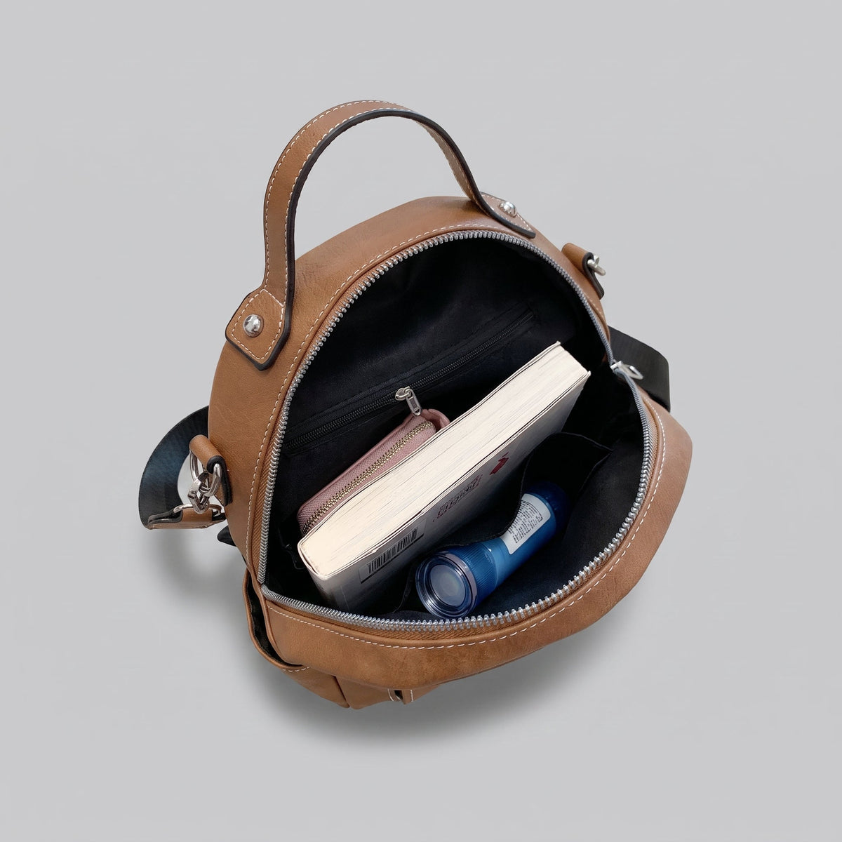 Petit Sac à Dos Femme Marron Vintage – vue 4 – Yokabag