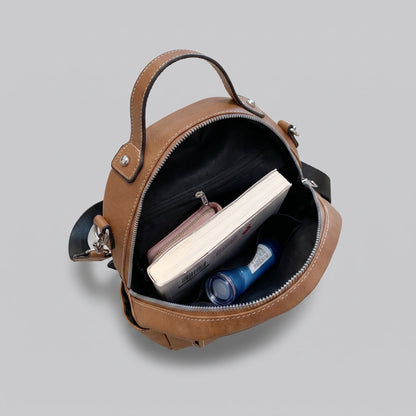 Petit Sac à Dos Femme Marron Vintage – vue 4 – Yokabag