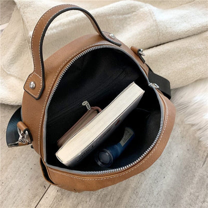 Petit Sac à Dos Femme Marron Vintage – vue 4 – Yokabag
