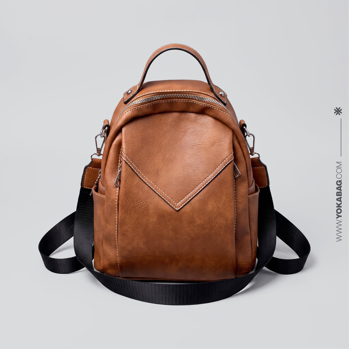 Petit Sac à Dos Femme Marron Vintage - Collection Exploratrice