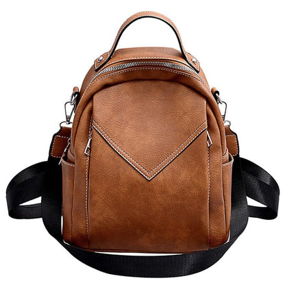 Petit Sac à Dos Femme Marron Vintage - Collection Exploratrice