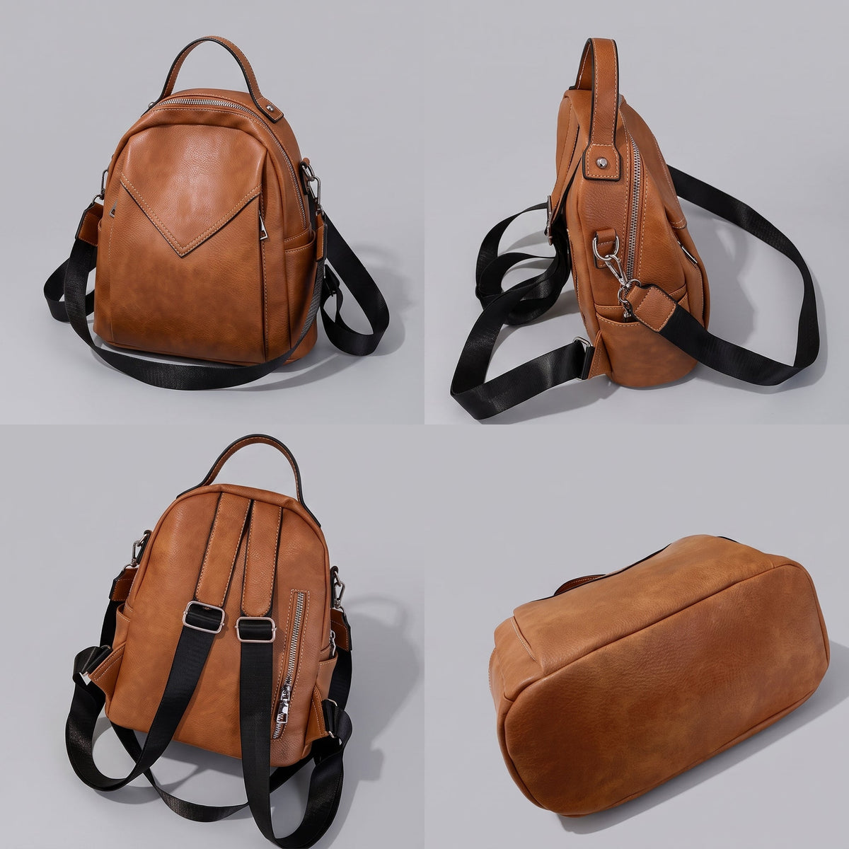 Petit Sac à Dos Femme Marron Vintage – vue 5 – Yokabag