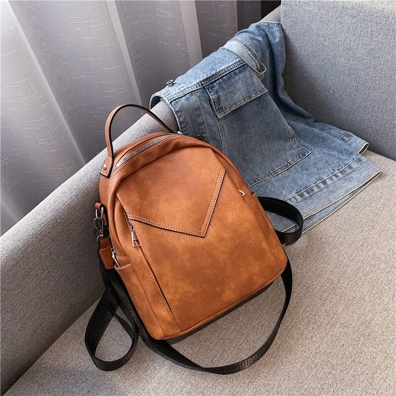 Petit Sac à Dos Femme Marron Vintage – vue 3 – Yokabag