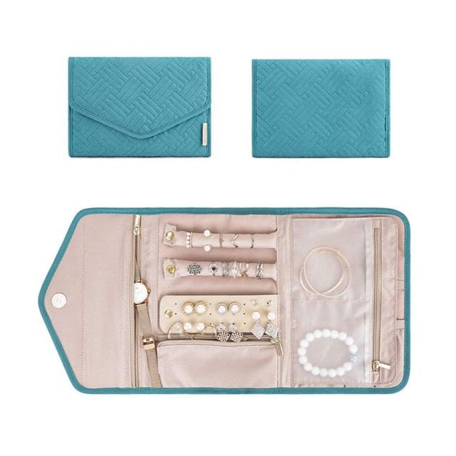 Pochette à Bijoux de Voyage en Tissus Colorés Noir – vue 4 – Yokabag