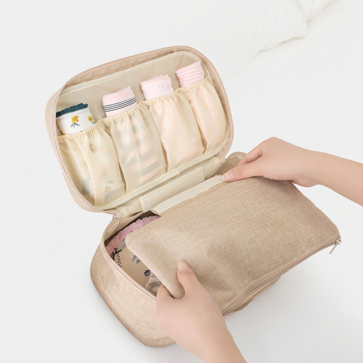 Pochette de Voyage pour Sous-Vêtements Bleu Marine – vue 4 – Yokabag
