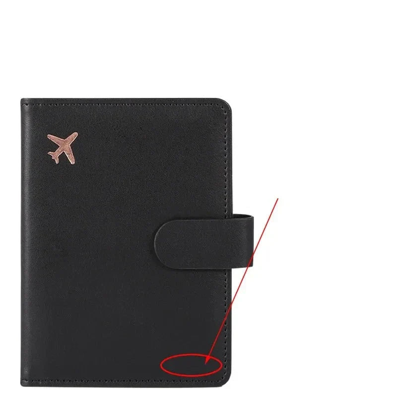 Pochette Passeport Personnalisable Avion Adventure Rose – vue 3 – Yokabag