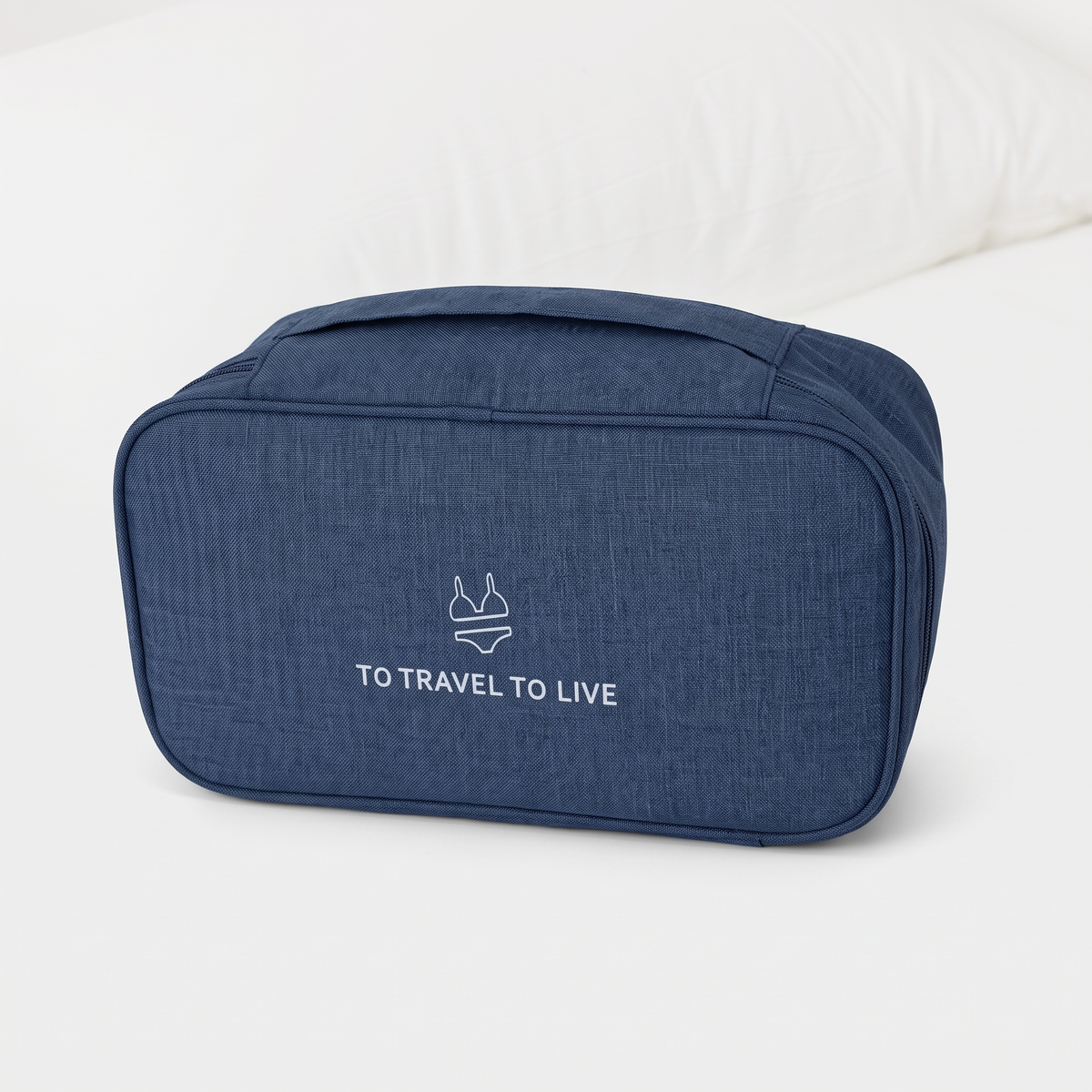 Pochette Sous-Vêtements de Voyage - Explore & Live (Bleu Marine)