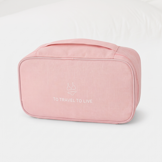 Pochette de Voyage pour Sous-Vêtements - (Rose)