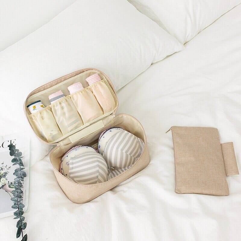 Pochette Voyage pour Sous-Vêtements - (Beige)