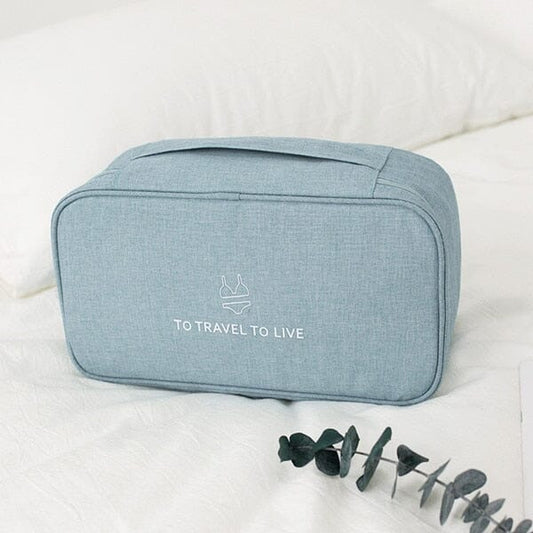 Pochette Sous-Vêtements de Voyage - (Bleu Ciel)