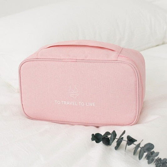 Pochette de Voyage pour Sous-Vêtements - (Rose)