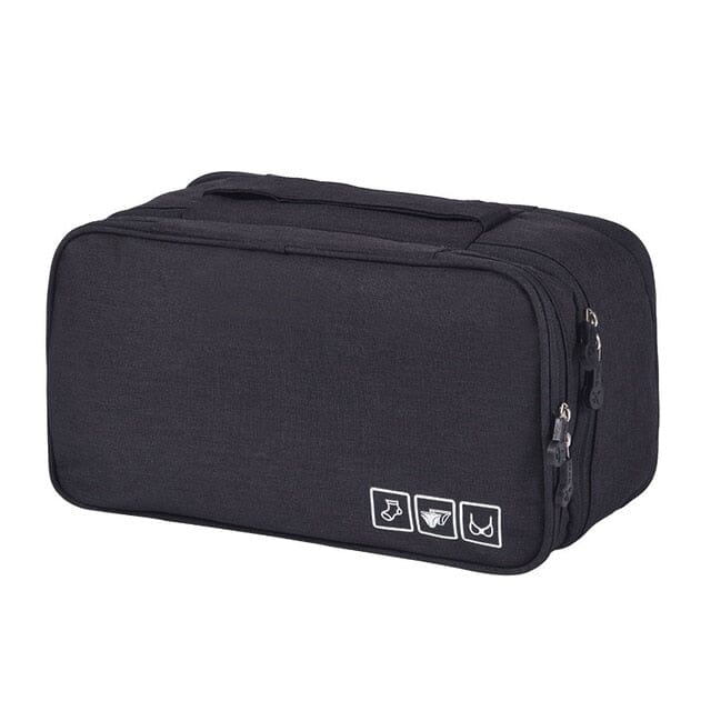 Pochette Sous-Vêtements de Voyage (Noir) – Yokabag