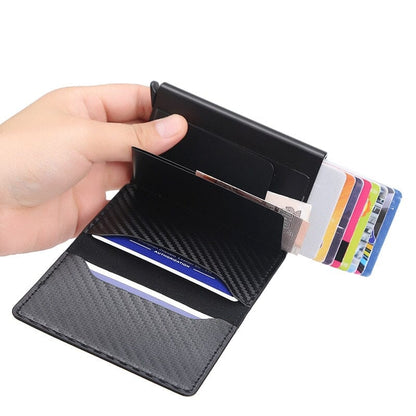 Porte-Cartes RFID Homme - Style Carbone