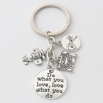 Porte-Clés Voyages Avion - Do What You Love – vue 2 – Yokabag