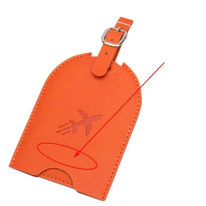 Porte-étiquette de bagage personnalisé Avion Noir – vue 3 – Yokabag