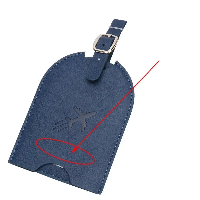 Porte-étiquette de bagage personnalisé Avion Marron – vue 4 – Yokabag