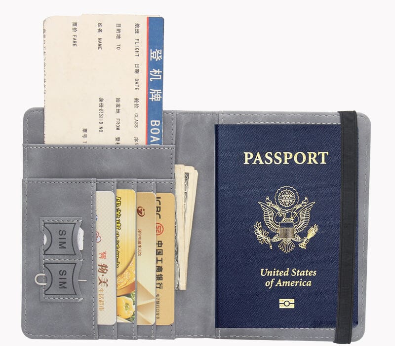 Portefeuille de Voyage Carte du Monde - Protection Anti-RFID Rouge – vue 2 – Yokabag