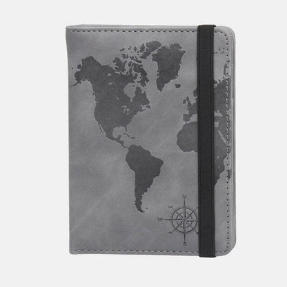 Portefeuille de Voyage Carte du Monde - Protection Anti-RFID