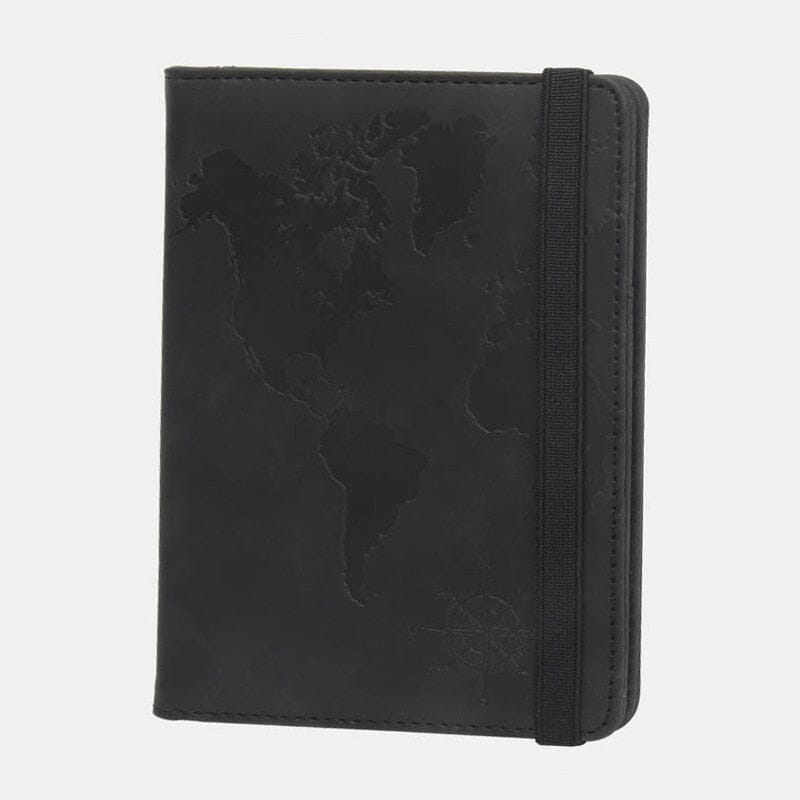 Portefeuille de Voyage Carte du Monde - Protection Anti-RFID Noir – vue 4 – Yokabag