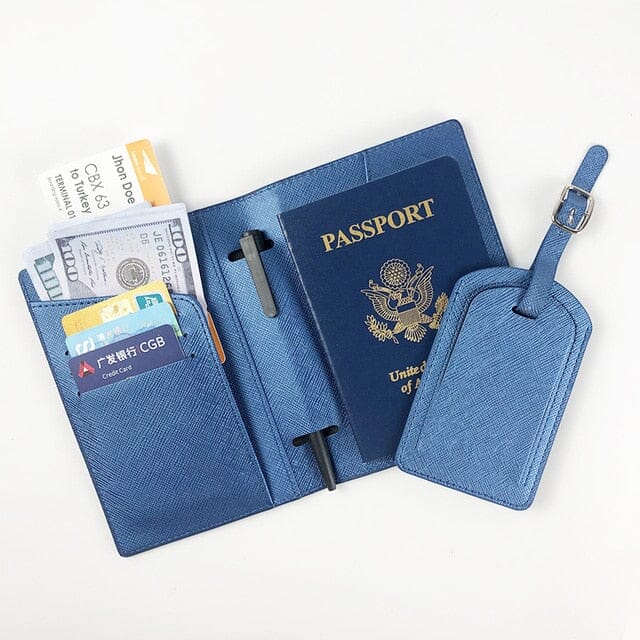 Portefeuille de Voyage & Étiquette Valise Or – vue 4 – Yokabag