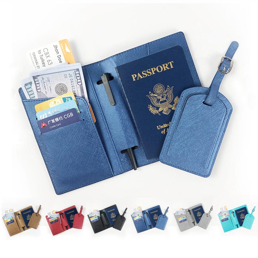 Portefeuille de Voyage & Étiquette Valise Noir – vue 2 – Yokabag