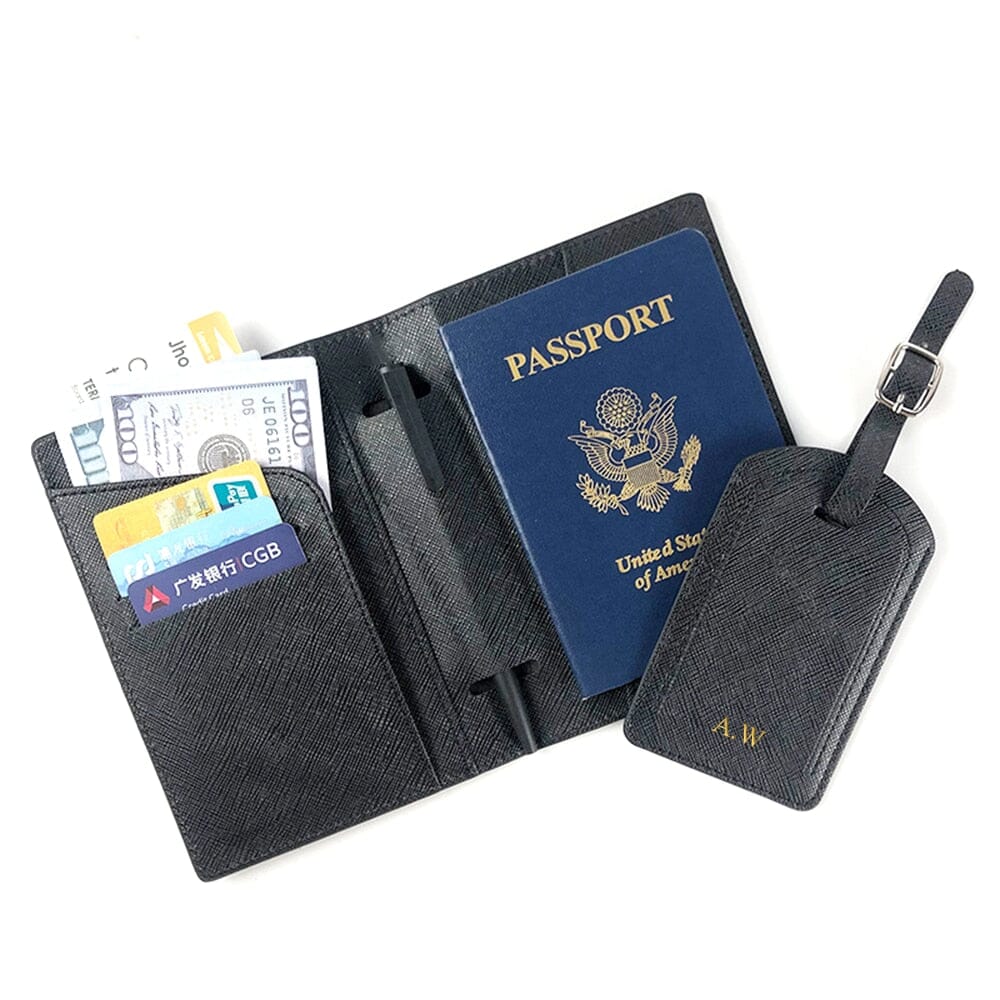 Portefeuille de Voyage & Étiquette Valise Argent – vue 5 – Yokabag