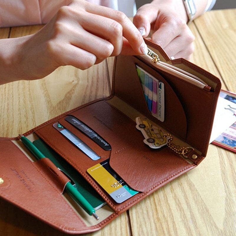 Portefeuille de Voyage pour Femme Rouge – vue 5 – Yokabag