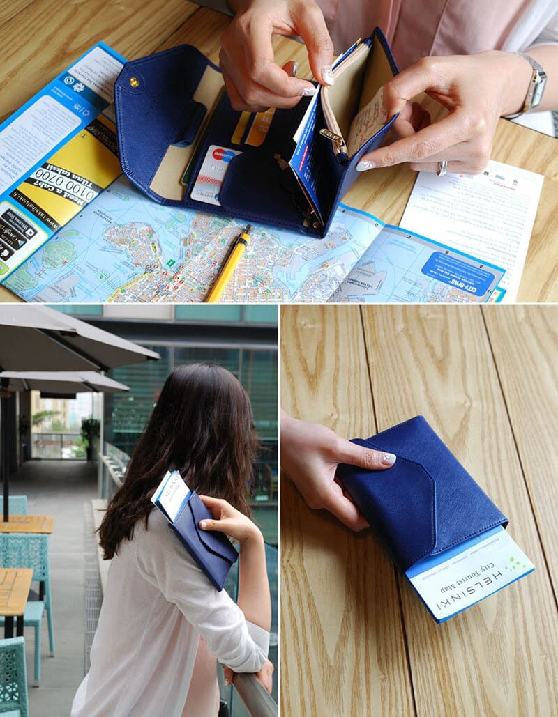 Portefeuille de Voyage pour Femme Vert Foncé – vue 9 – Yokabag