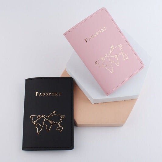 Protège-Passeport Carte Du Monde Épurée Blanc – vue 2 – Yokabag