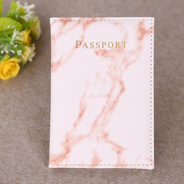 Protège-Passeport Marbré Blanc Rouge – vue 3 – Yokabag