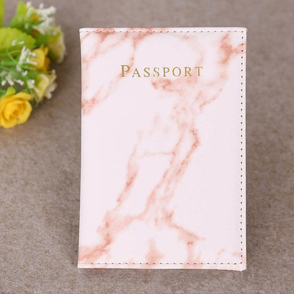 Protège-Passeport Marbré Blanc Rouge – vue 3 – Yokabag