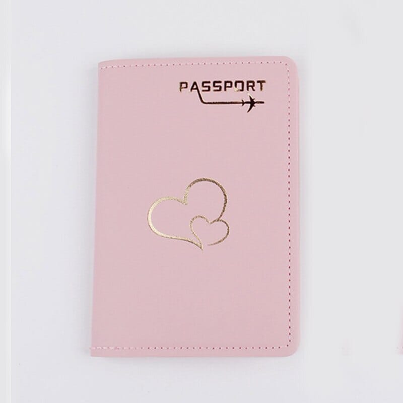 Protège-Passeports Couple - Cœurs en Voyage Noir – vue 2 – Yokabag
