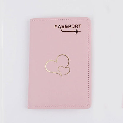 Protège-Passeports Couple - Cœurs en Voyage Noir – vue 2 – Yokabag
