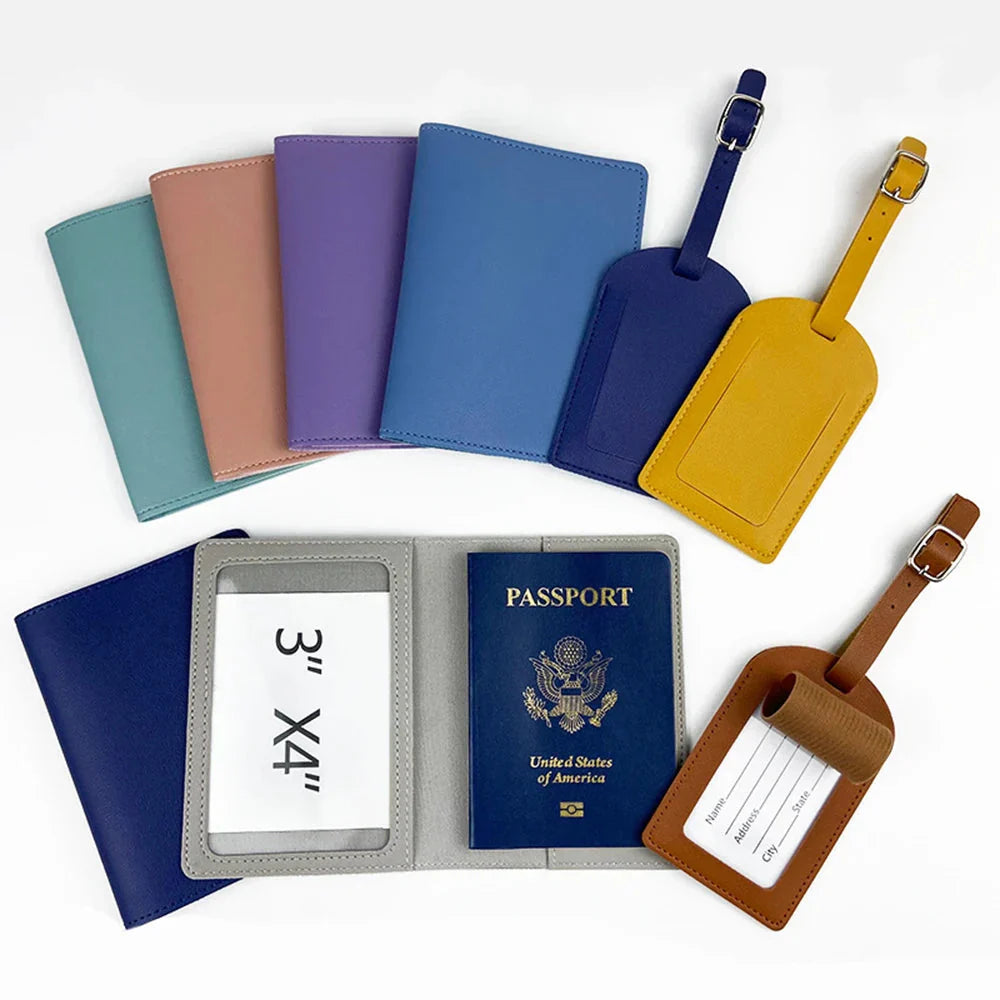 Ensemble Voyage Personnalisé: Protège Passeport et Gris – vue 4 – Yokabag