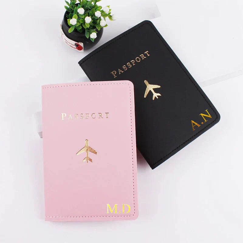Protège-Passeport Personnalisé Avion Rose – vue 2 – Yokabag