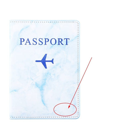 Protège-Passeport Personnalisé - Avion en Marbre Rouge – vue 5 – Yokabag