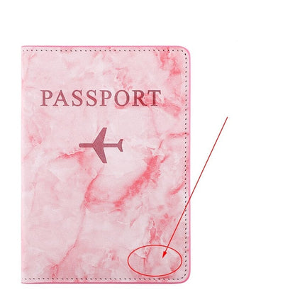 Protège-Passeport Personnalisé - Avion en Marbre – vue 8 – Yokabag
