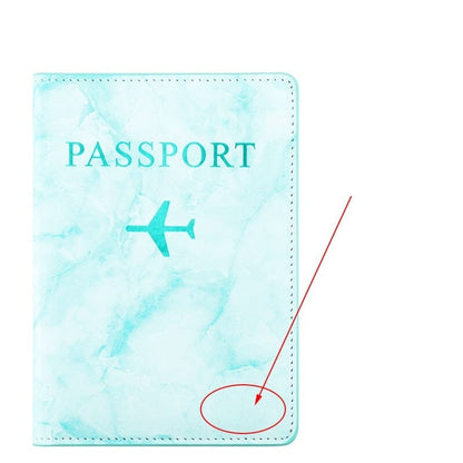 Protège-Passeport Personnalisé - Avion en Marbre – vue 7 – Yokabag