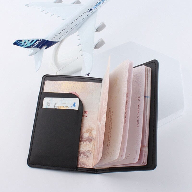 Protège-Passeport Personnalisé - Mini Avion Rose – vue 3 – Yokabag